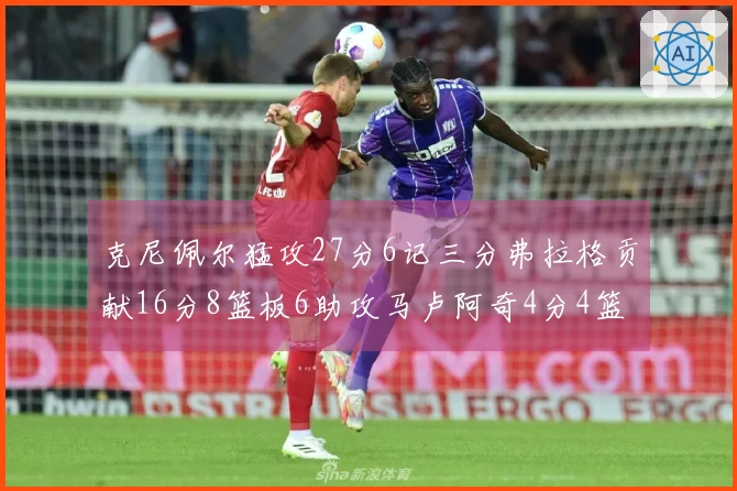 克尼佩尔猛攻27分6记三分弗拉格贡献16分8篮板6助攻马卢阿奇4分4篮板5盖帽